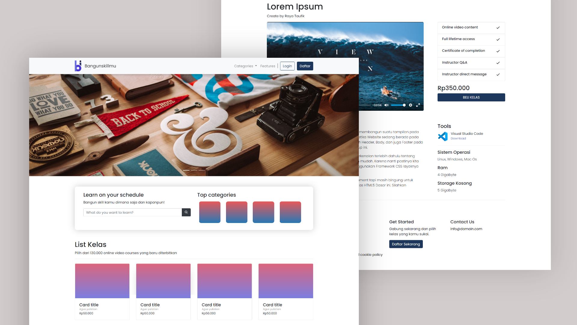 Bangunskillmu Educational Platform