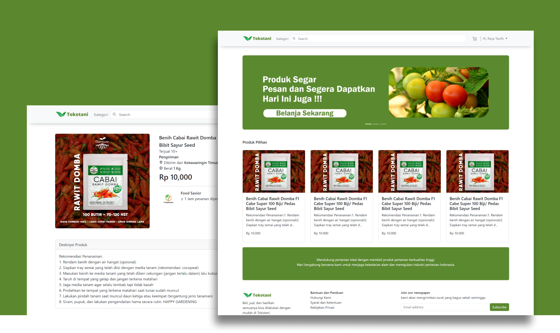Tokotani App Interface
